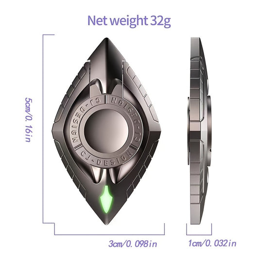 Close-up of the NovaTech 3-in-1 Fidget Spinner's rotating ring grip on a phone