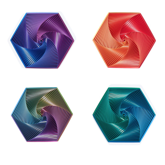 Fractal Fidget Hexagon - Spiraal Tandwielontwerp Voor Stressverlichting