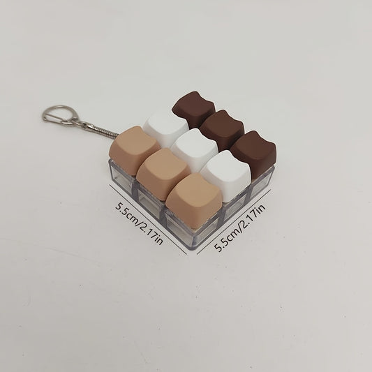 EG Keycap Pop Fidget Sleutelhanger - Draagbaar Push Bubble Voor Focus
