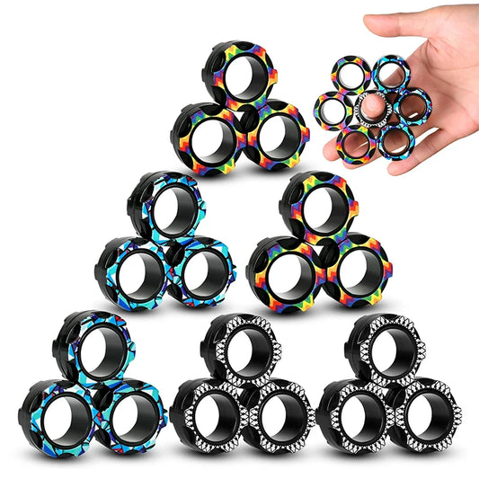 Nova Magnetische Ringen Fidget Speelset - Stressverlichting Voor Focus