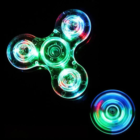 XMSJ LED Licht Fidget Spinner - Gloeit In Het Donker Voor Stressvermindering