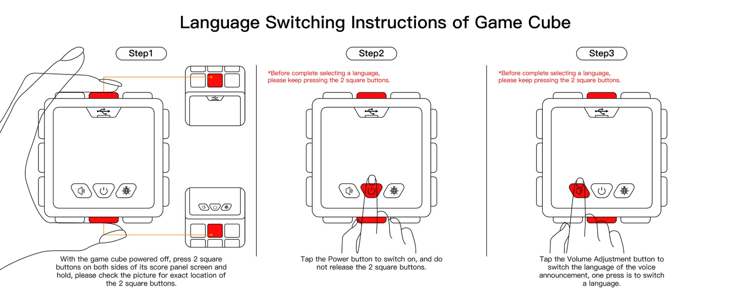 Yunbaoit Oplaadbare Handheld Game Cube - Breintraining Voor Kinderen