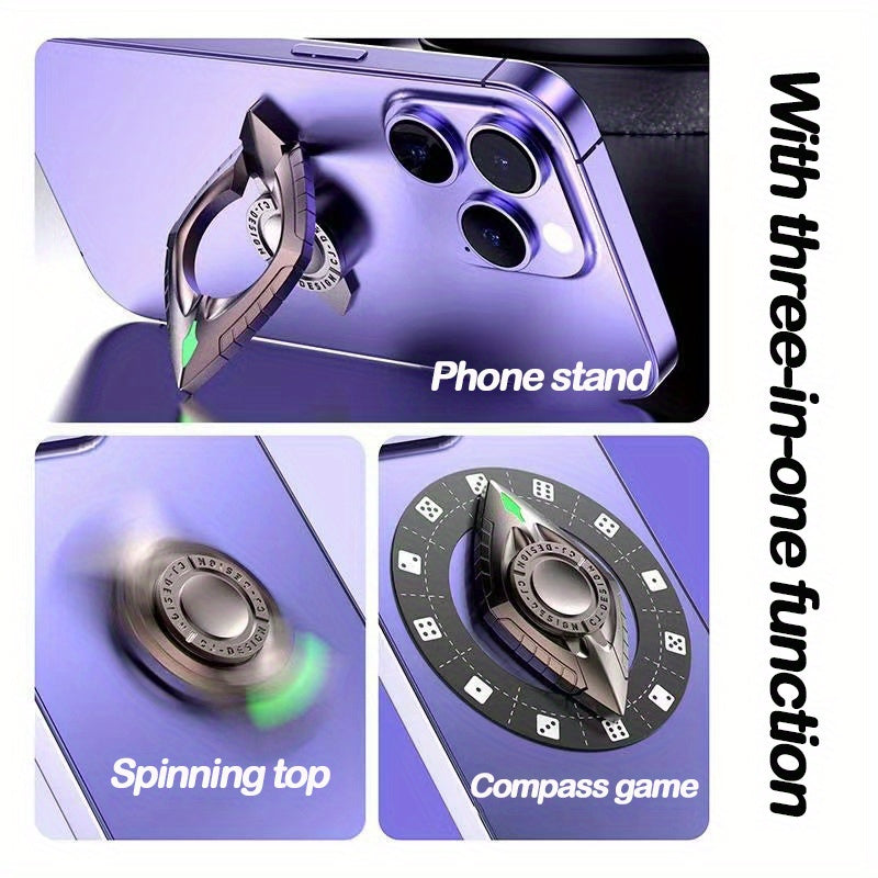 NovaTech Telefoonhouder Fidget Spinner - Drie-in-Een Voor Onderweg