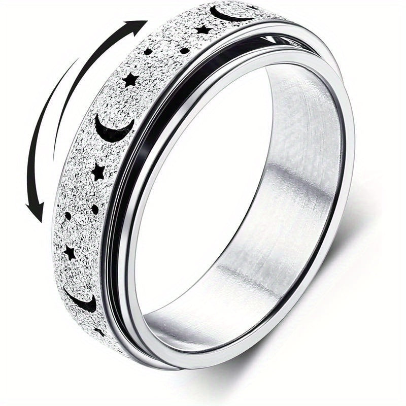 Florideco Rvs Fidget Ring - Discreet Stressverlichting Met Spin