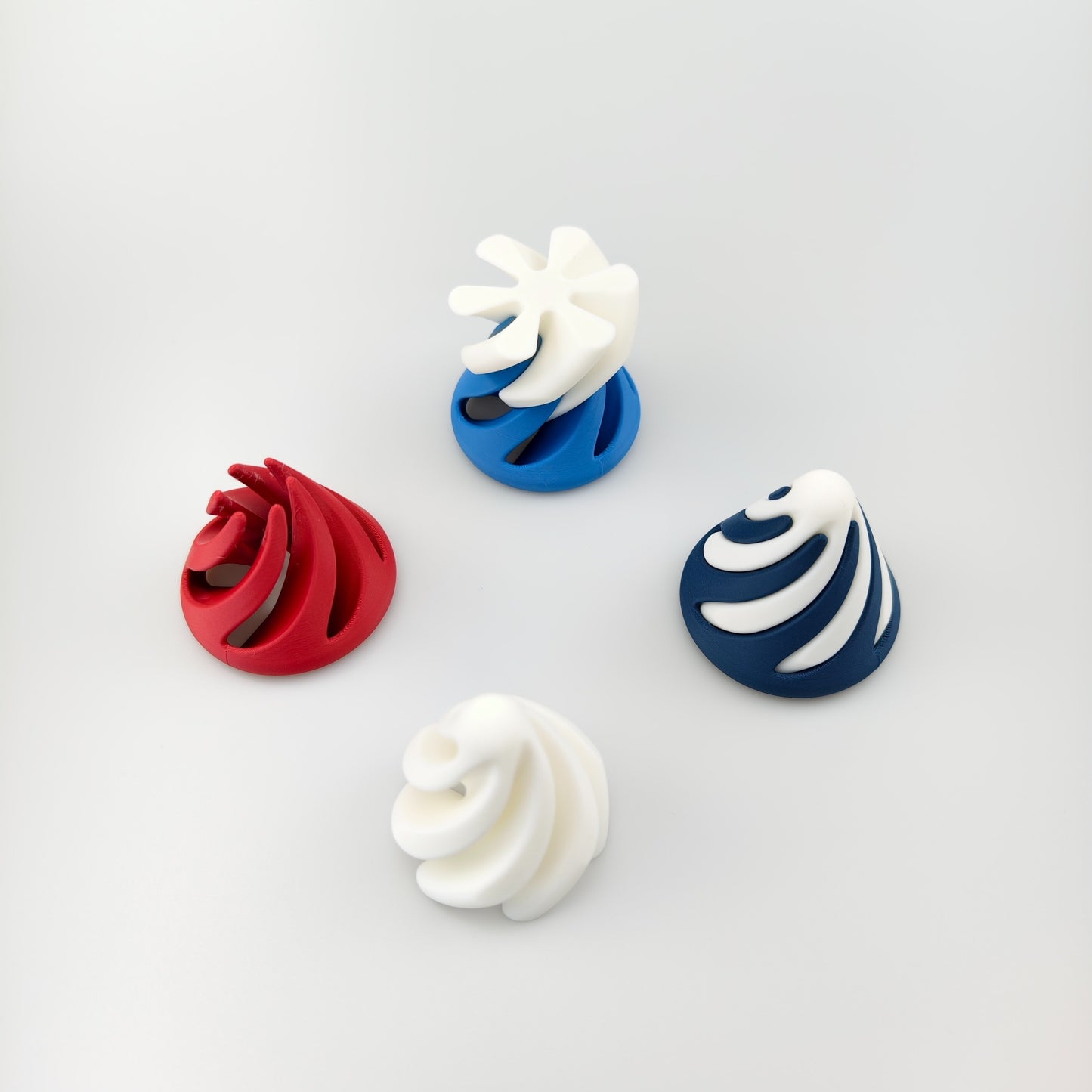 Impossible White Limited 3D Printed Spiral Fidget