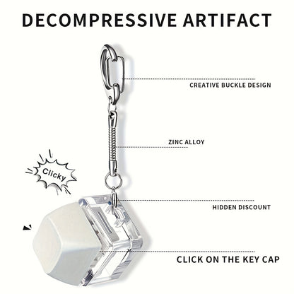 ZenKey Stressverminderend Toetsenbord Sleutelhanger - Knijp Voor Ontspanning