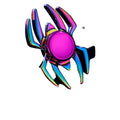 KidzSpin Iridescent Metal Spider Spinner Limited
