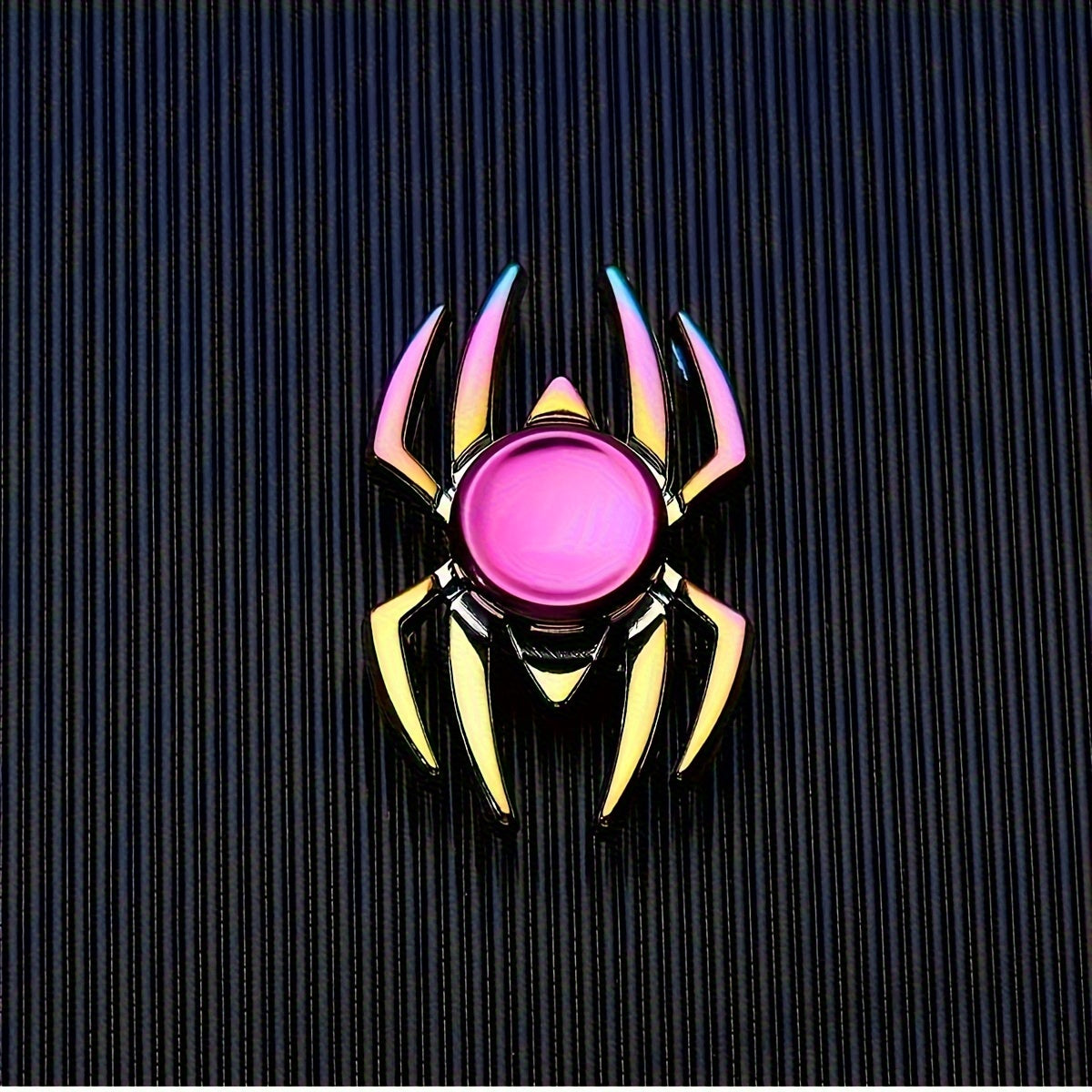 KidzSpin Iridescent Metal Spider Spinner Limited