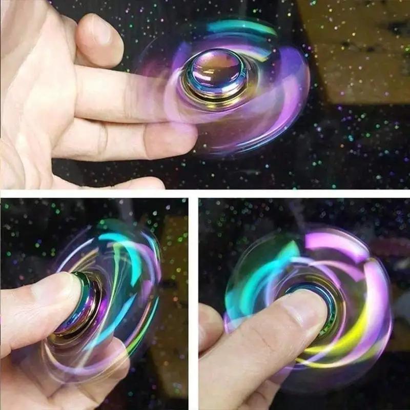 KidzSpin Iridescent Metal Spider Spinner Limited