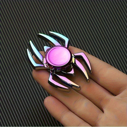 KidzSpin Iridescent Metal Spider Spinner Limited
