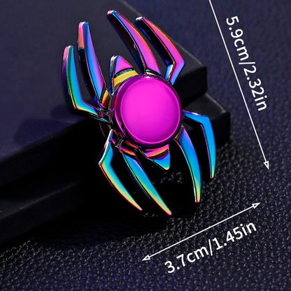 KidzSpin Iridescent Metal Spider Spinner Limited