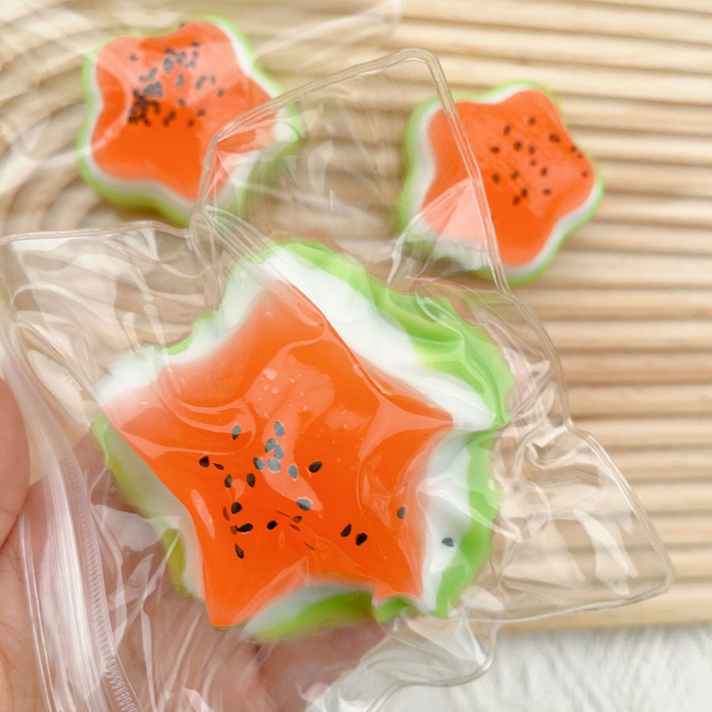 NovaFun Stervormige Watermeloen Knijp Speelgoed - Zachte TPU Ontspanning