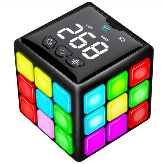 Yunbaoit Handheld Gaming Cube with screen showing a game