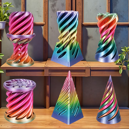 DekoNova Fidget Cones Antigravity Desk Pyramid Acrylic Elite