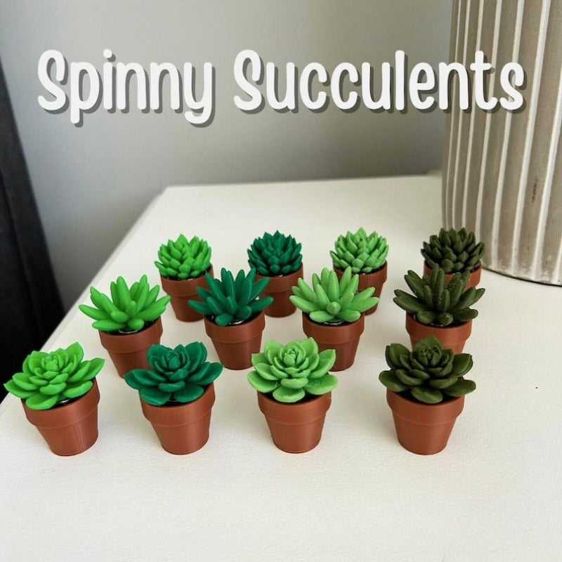 BDSLYBD 3D Geprinte Fidget Planten - Kalmerende Draai Voor Focus