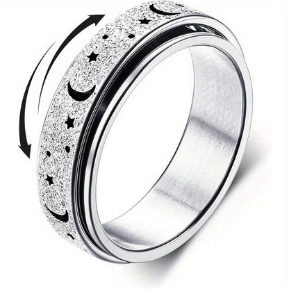 Florideco Rvs Fidget Ring - Discreet Stressverlichting Met Spin