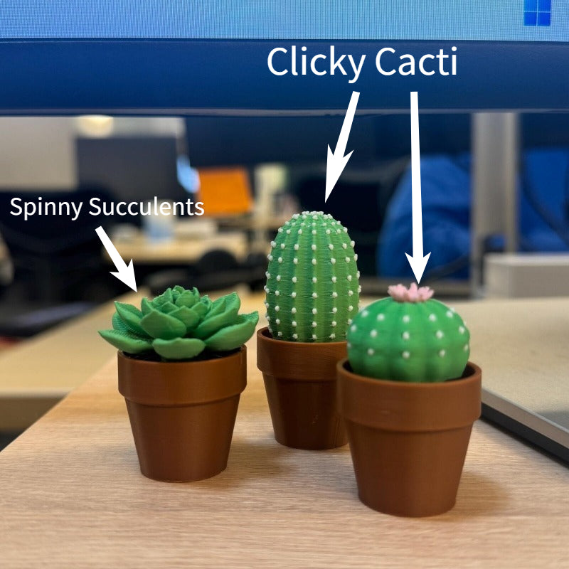 BDSLYBD 3D Geprinte Fidget Planten - Kalmerende Draai Voor Focus