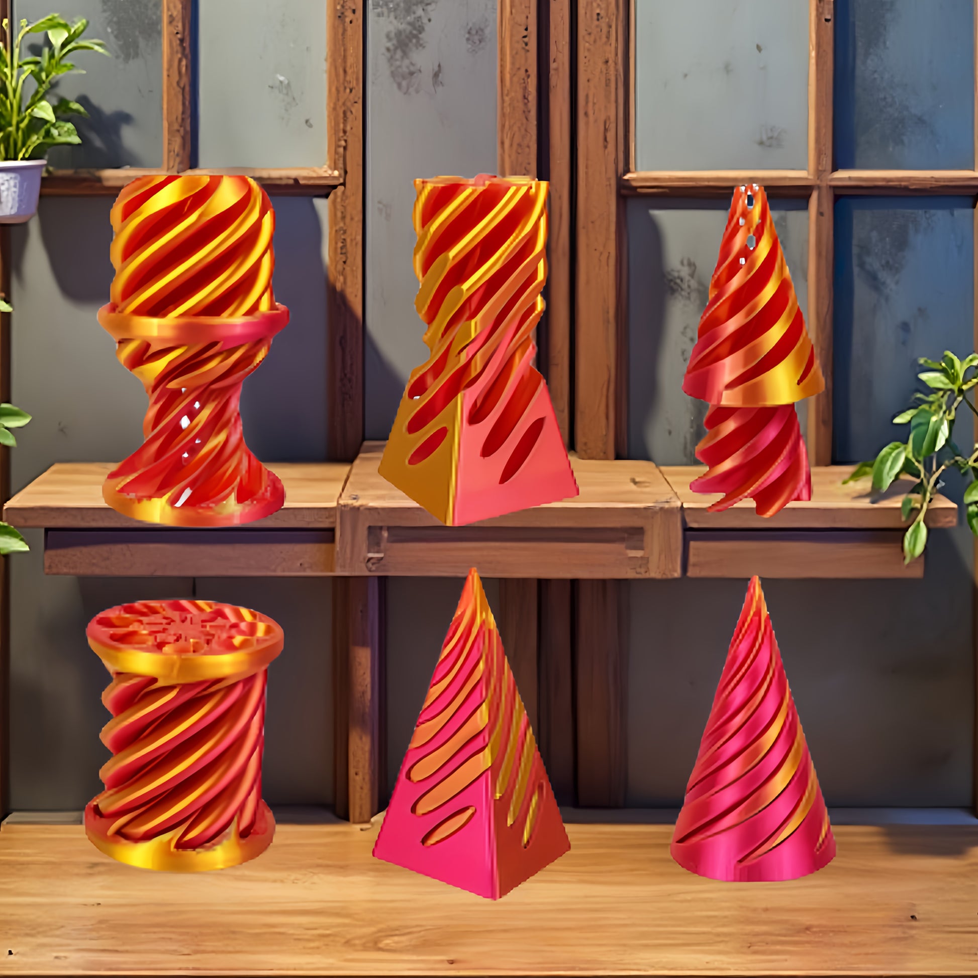 DekoNova Fidget Cones Antigravity Desk Pyramid Acrylic Elite