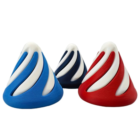 Impossible Piramide Doorvoer Sculptuur - 3D-Geprint Spiraalfidget