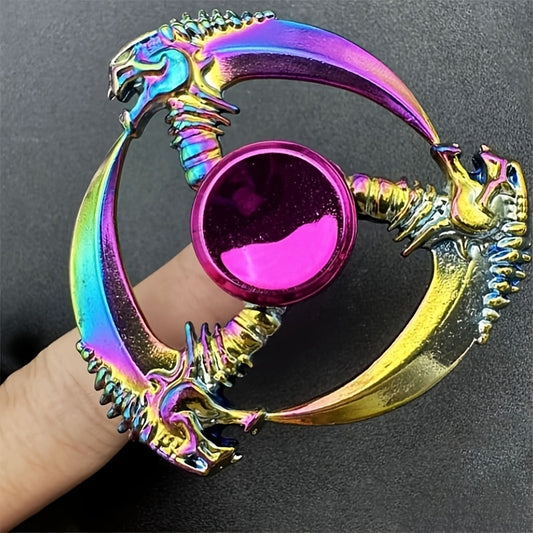 Aurora Speelgoed Sikkelvorm Metalen Spinner - Iriserende Finish Voor Ontspanning