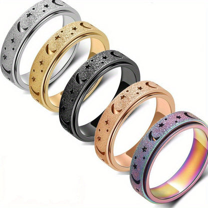 Florideco Rvs Fidget Ring - Discreet Stressverlichting Met Spin
