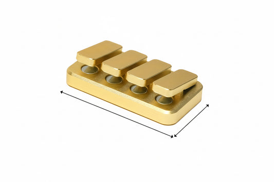 Golden Mini Piano Seesaw - Compacte Metalen Fidget voor Stressverlichting