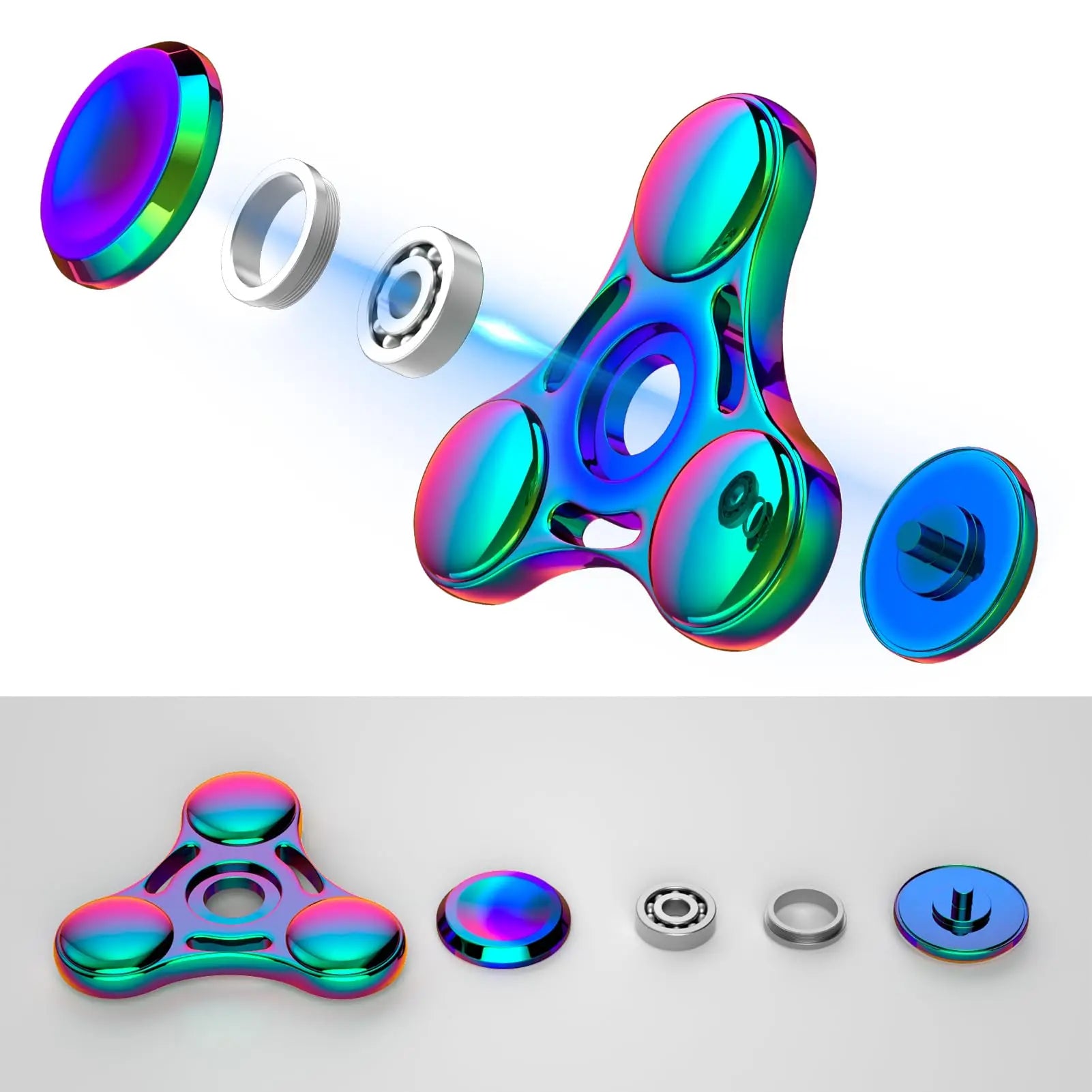 NexSpin Metal Fidget Rotator Electroplated Elite