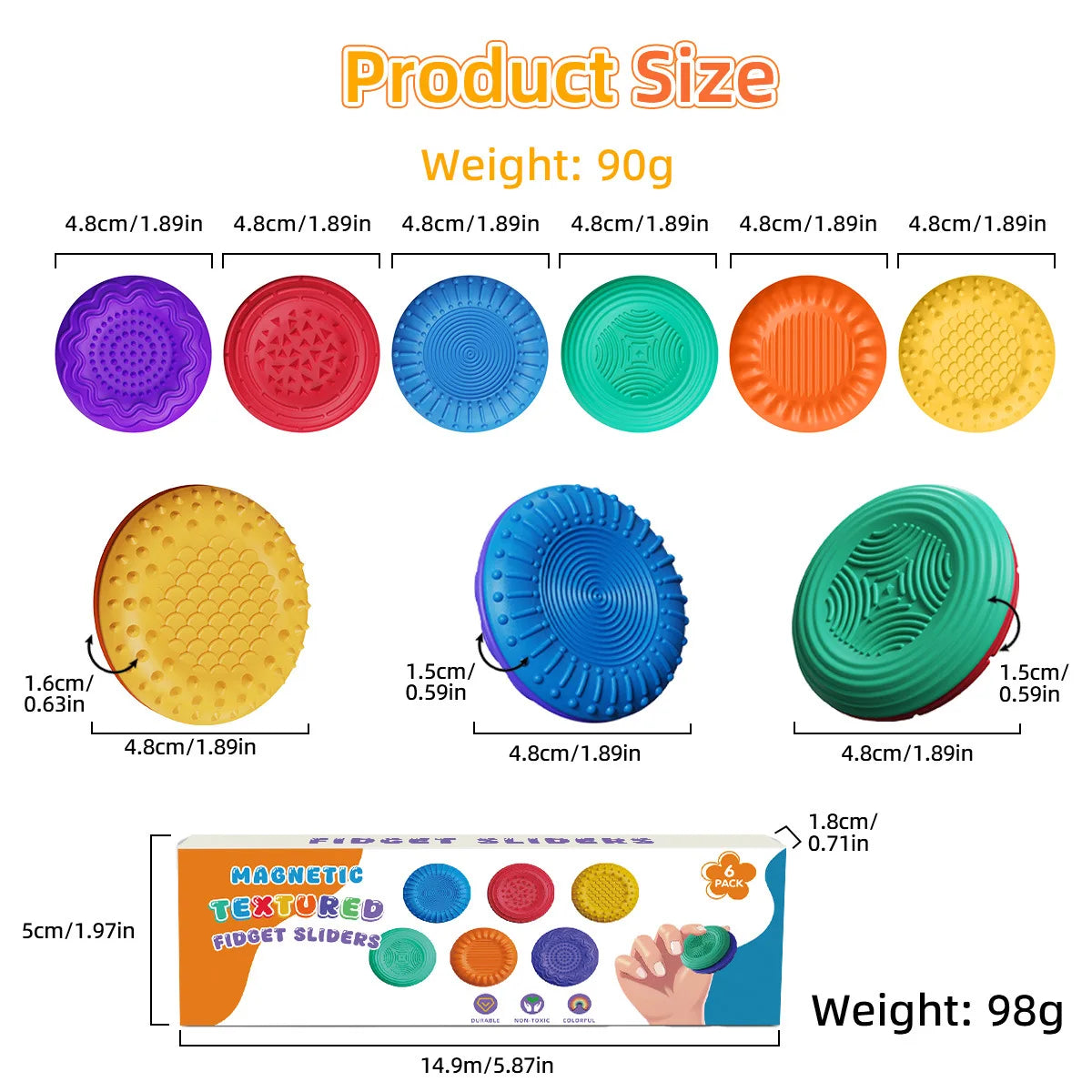 CalmTech Magnetic Fidget Toys Soft Silicone Elite