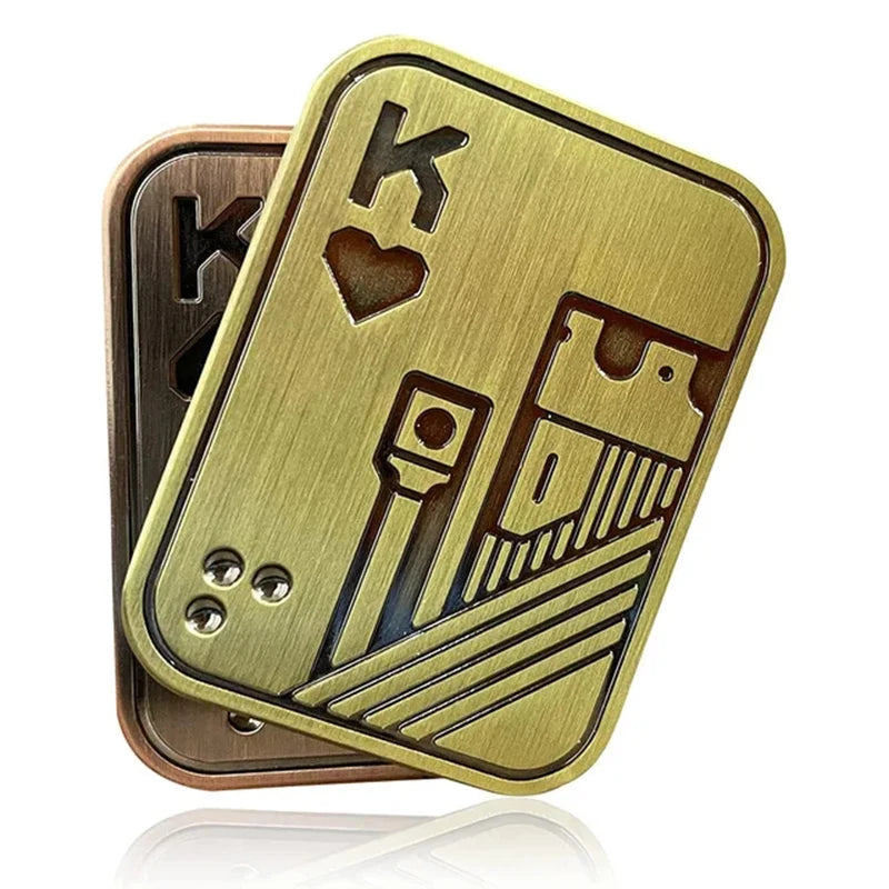 KK AA Fidget Slider - Compacte Metalen Schedel Voor Focus - Fidgetmania