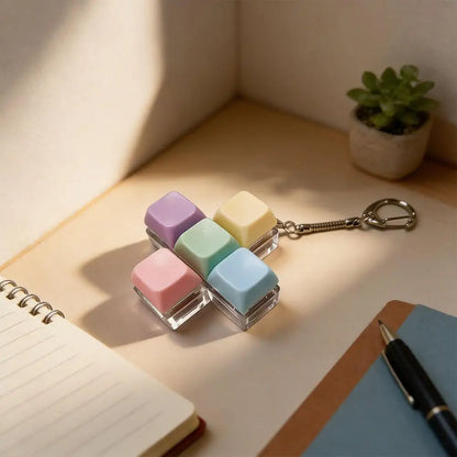 1 4 5 9 Knop Fidget Sleutelhanger - Crisp Klikgeluid