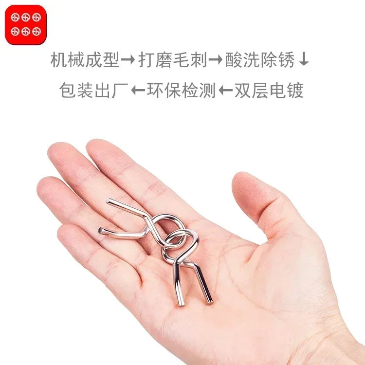 NovaMind Metaal Montessori Puzzelset 8-Delig - Stimuleert Aandacht En Stress