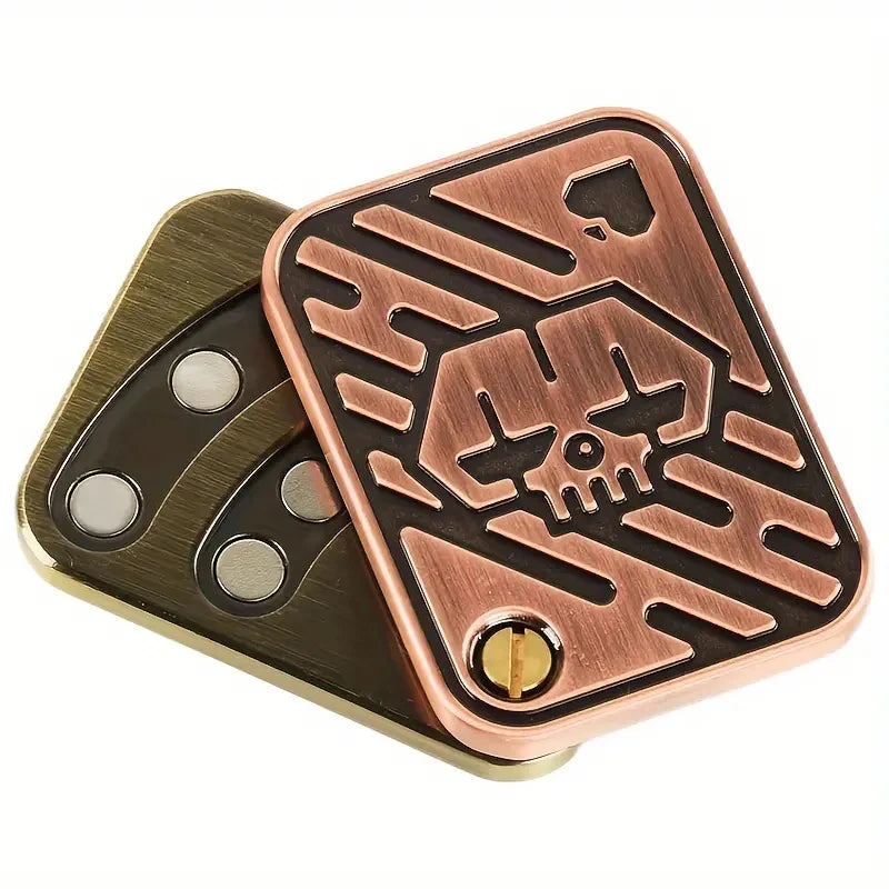 KK AA Fidget Slider - Compacte Metalen Schedel Voor Focus - Fidgetmania