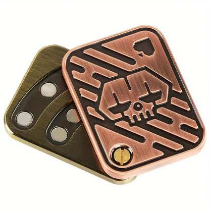 KK AA Fidget Slider - Compacte Metalen Schedel Voor Focus - Fidgetmania