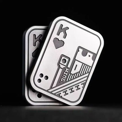 KK AA Fidget Slider - Compacte Metalen Schedel Voor Focus - Fidgetmania