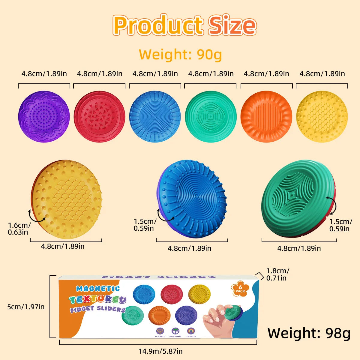 CalmTech Magnetic Fidget Toys Soft Silicone Elite