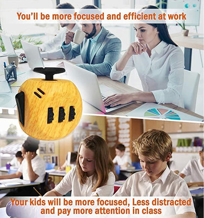 SquishMeez Zeszijdige Fidget Cube Sensorisch Speelgoed - Antistress Focus