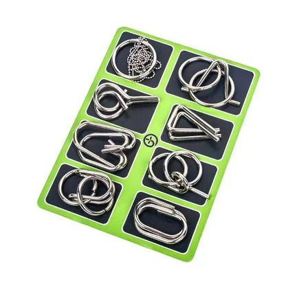 OLOEY 8-Delige Metalen Montessori Draadpuzzel Set - Cognitie Versterkt