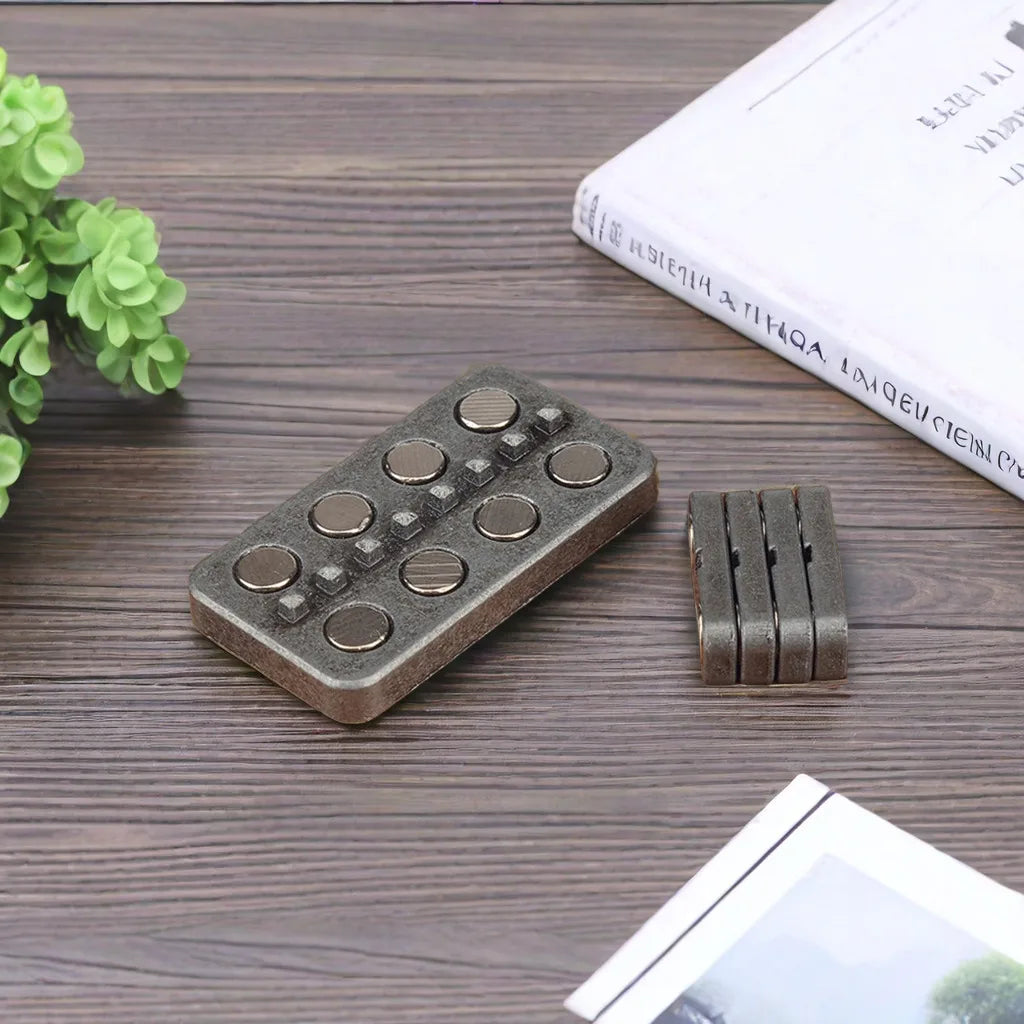 GeenMerk Magnetische Slider Metaal Fidget Push Card Mini - Stressverlichting