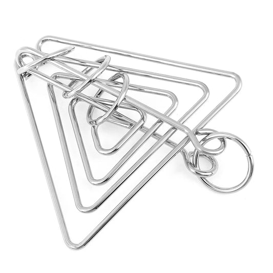 Driehoekvormige Metaaldraad Puzzel - Uitdagende Hersenbreker