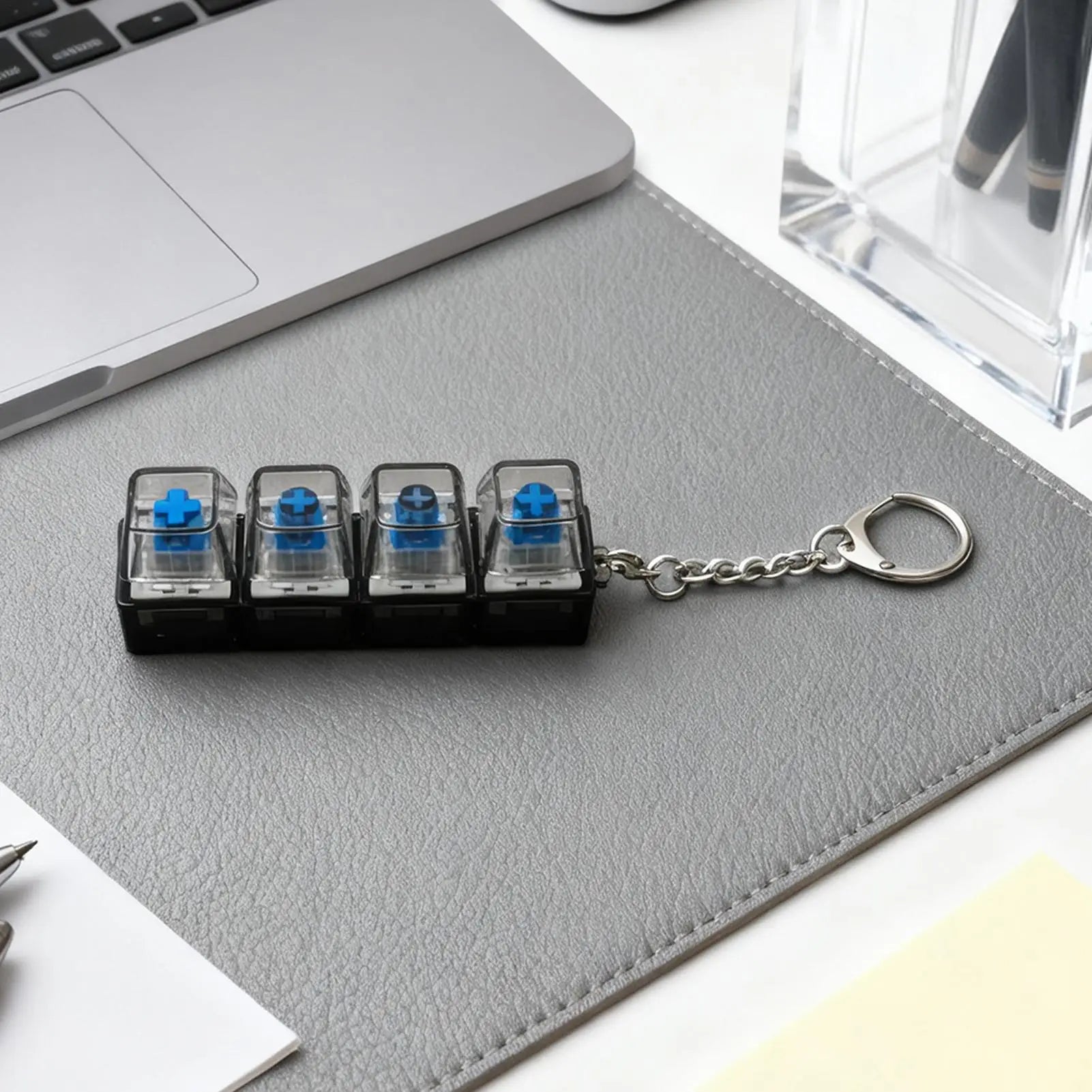 Backlit RGB Fidget Keyboard Keychain Elite Edition