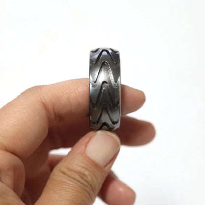 Ratelwiel Fidget Ring Schuifring - Discreet Ontspanning Met Magnetische Feedback - Fidgetmania