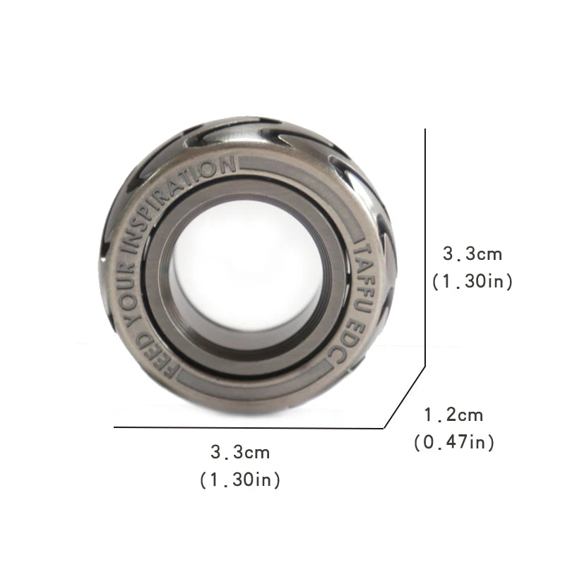 Ratelwiel Fidget Ring Schuifring - Discreet Ontspanning Met Magnetische Feedback - Fidgetmania
