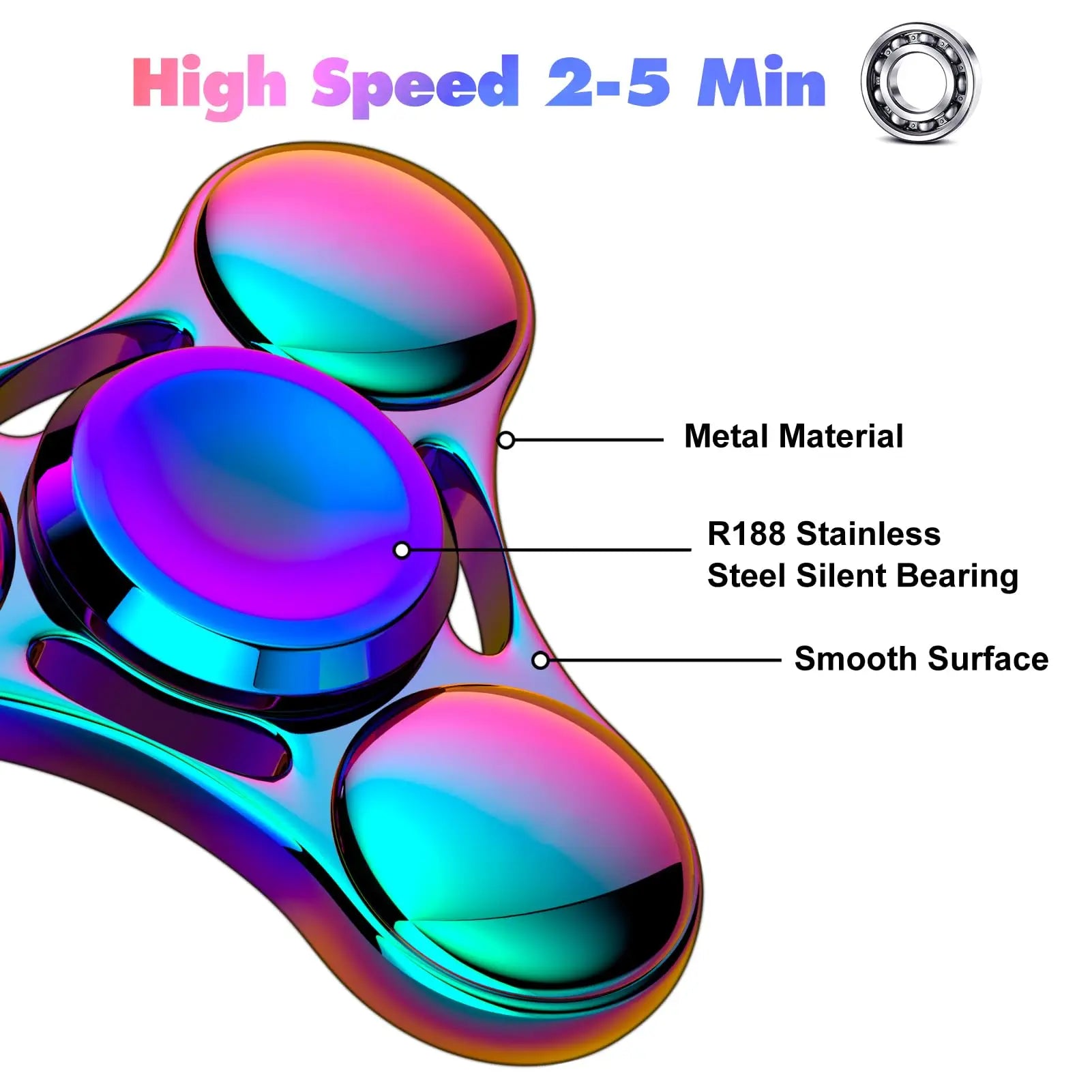 NexSpin Metal Fidget Rotator Electroplated Elite