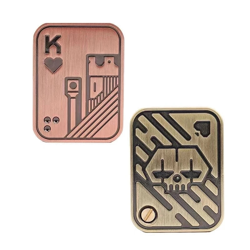 KK AA Fidget Slider - Compacte Metalen Schedel Voor Focus - Fidgetmania