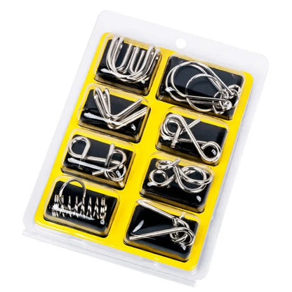 OLOEY 8-Delige Metalen Montessori Draadpuzzel Set - Cognitie Versterkt
