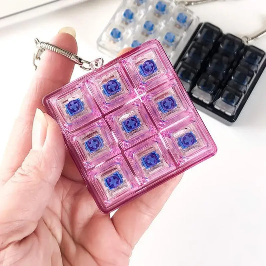 SayMakerLace 9-Toets Draagbaar Toets Klikker Sleutelhanger - Stressverlichting