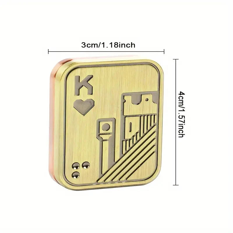 KK AA Fidget Slider - Compacte Metalen Schedel Voor Focus - Fidgetmania