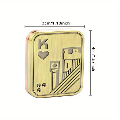 KK AA Fidget Slider - Compacte Metalen Schedel Voor Focus - Fidgetmania
