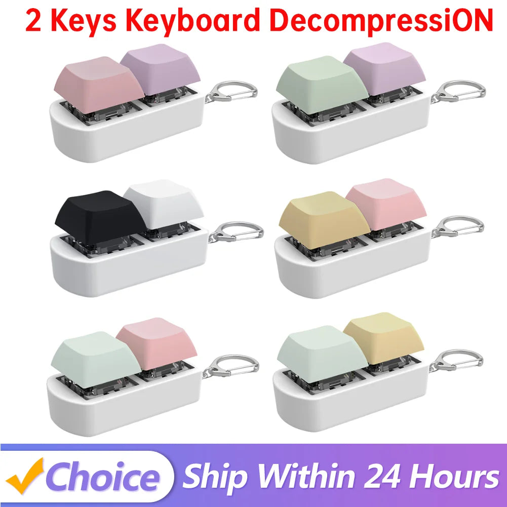 Shunmaii 2-Button Keyboard Fidget Zinc Alloy Limited
