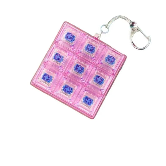 SayMakerLace 9-Toets Draagbaar Toets Klikker Sleutelhanger - Stressverlichting